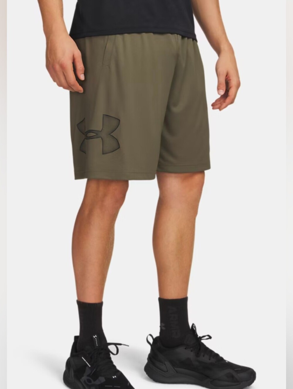 Under Armour UA Tech Graphic Shorts Men's Green Gym Shorts Size S Loose Fit NWT